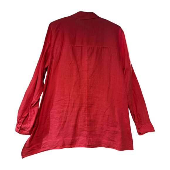 Eileen Fisher Casual A-Line Linen Blouse - Picture 2 of 6